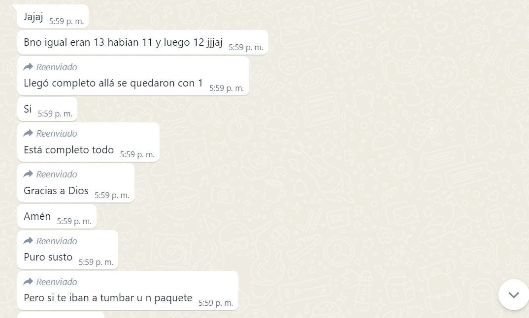 chat de Whatsapp caso San salvador parte 1