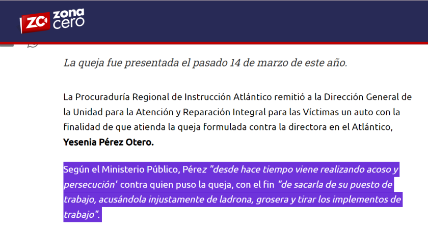  ¿Por qué afirma hechos indemostrables? Planteamiento que realizamos después que el portal Zona Cero, manifestara los siguiente: 