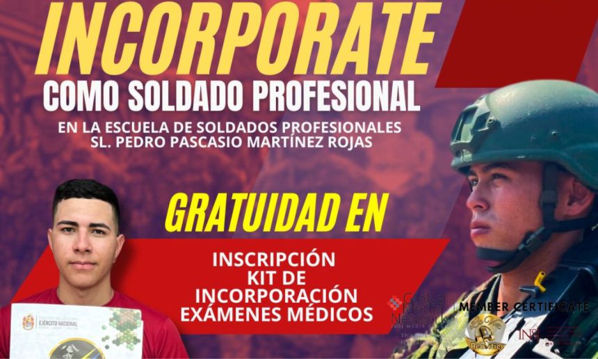 Incorporaciones abiertas para ser Soldados