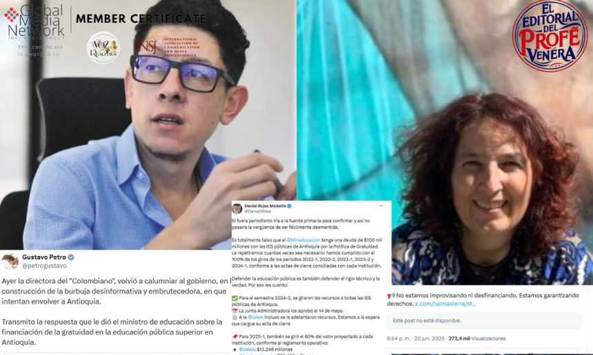Directora de El Colombiano borró twits que contradijo al Ministerio de Educación