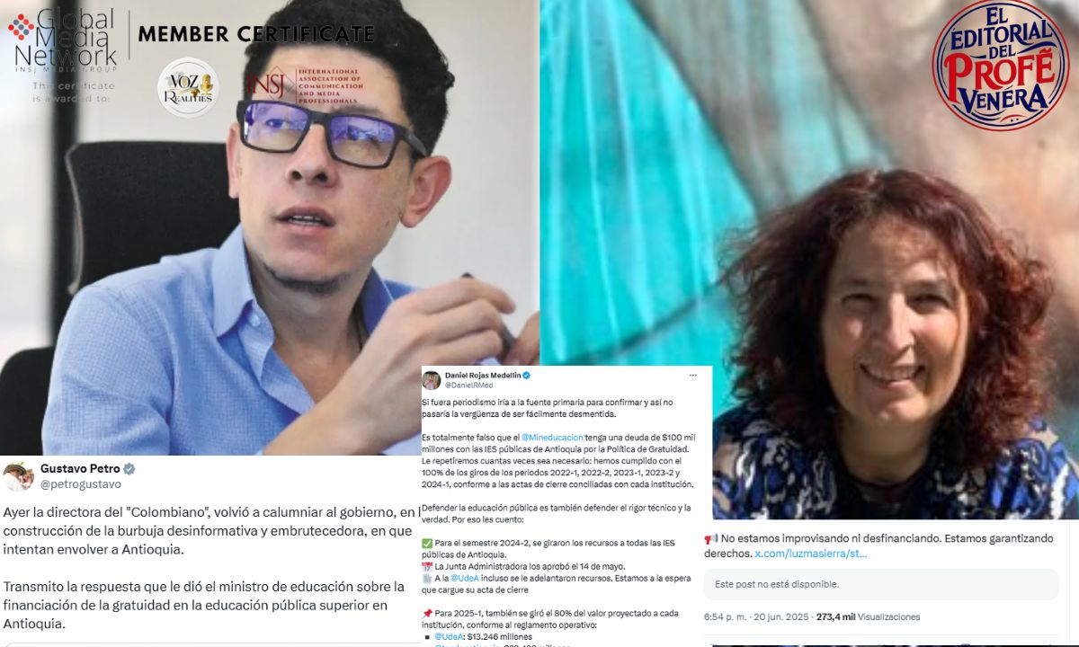 Directora de El Colombiano borró twits que contradijo al Ministerio de Educación