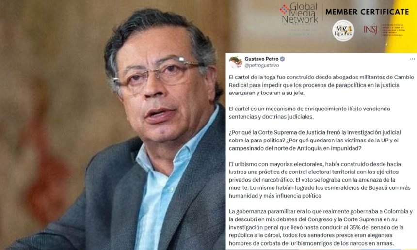 “Gobernanza paramilitar y justicia comprada”: la denuncia del presidente Gustavo Petro sobre el poder del cartel de la toga