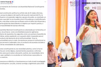 Andrea Vargas hace llamado a una Constituyente