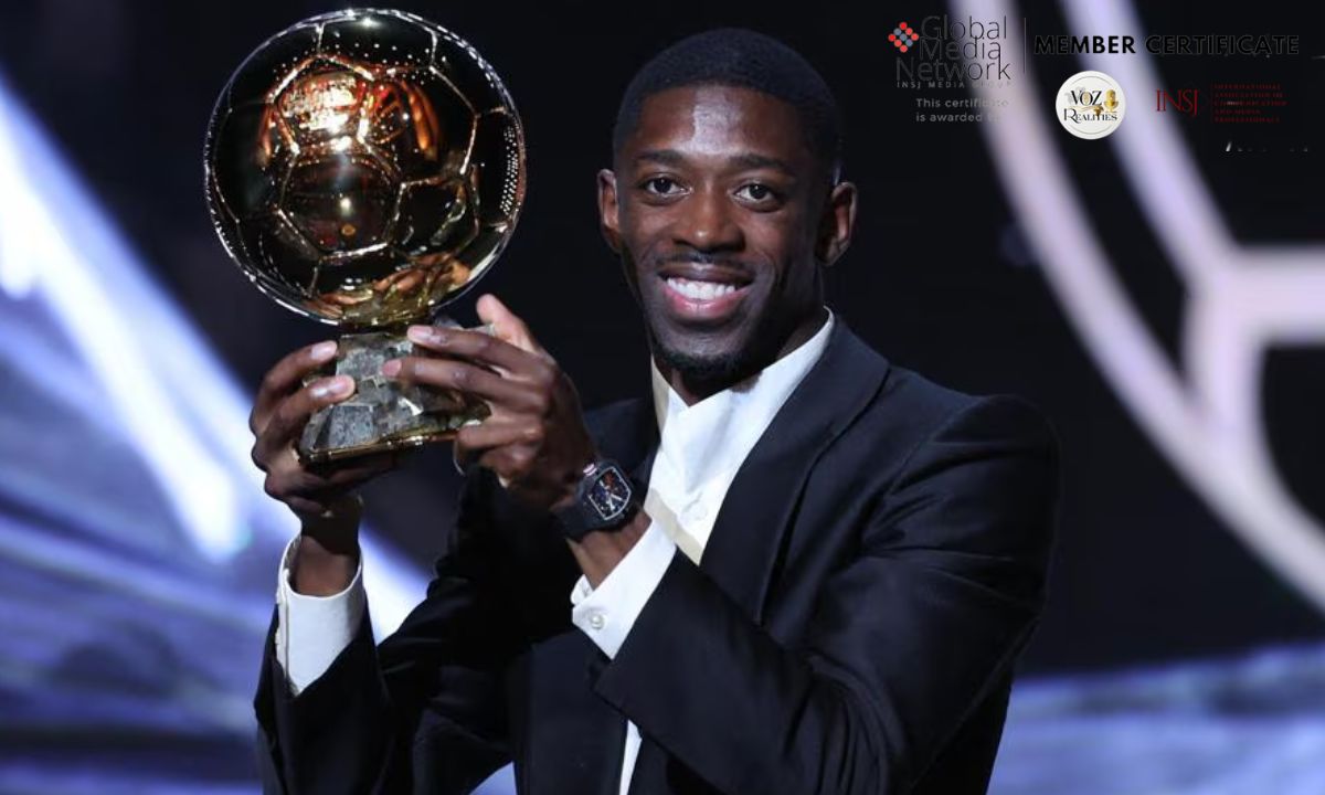 Ousmane Dembélé con el Balón de Oro 2025 AFP vía Getty Images