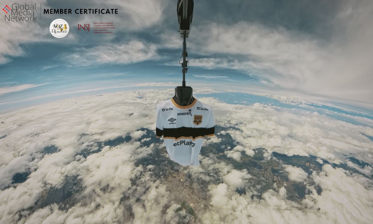 Inter Bogotá lleva su camiseta a la estratósfera y marca un hito inédito para el fútbol sudamericano