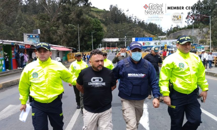 Alias Mizón fue entregado en Rumichaca bajo fuerte dispositivo de seguridad