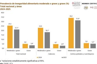 Inseguridad alimentaria en Colombia cayó a 21,1 % durante 2025, según informe del DANE