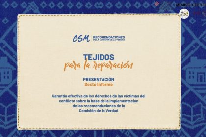 Cuatro años después del Informe de la Comisión de la Verdad, Colombia avanza en reparación, pero las víctimas aún enfrentan una deuda histórica