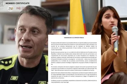 Laura Sarabia presenta denuncia contra el general (r) Henry Sanabria por declaraciones que afectan su buen nombre