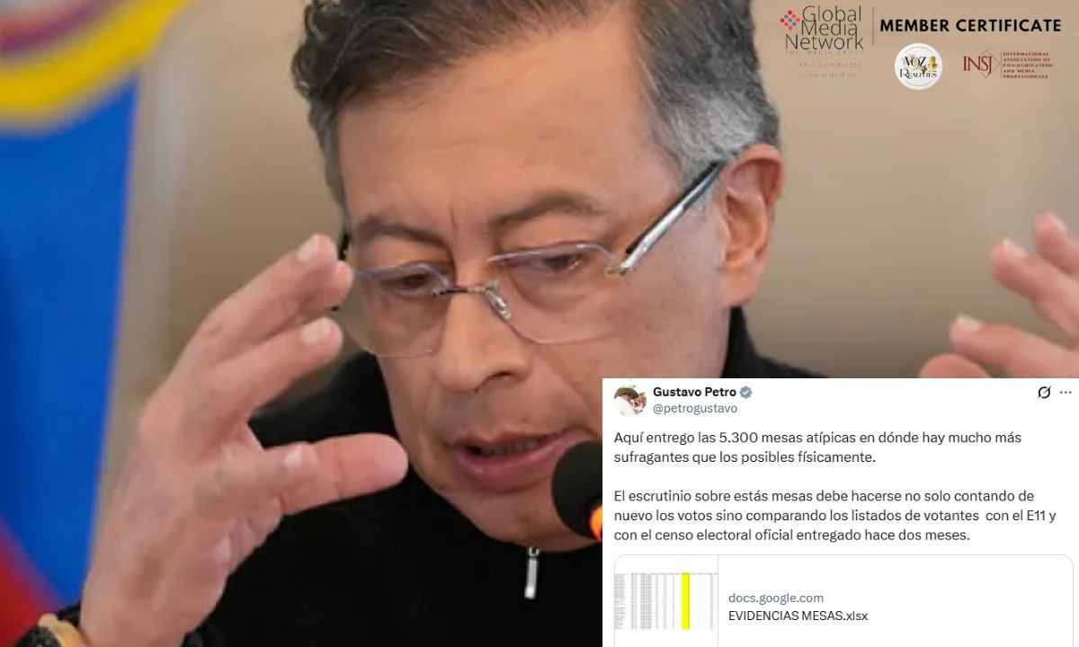Petro pone en duda el preconteo electoral y abre un debate sobre la confianza en el sistema democrático
