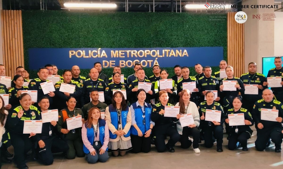 Policía Metropolitana de Bogotá fortalece capacidades para la construcción de paz en capacitación liderada por HWPL