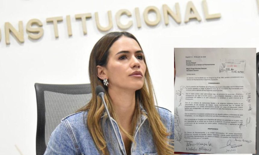 María Fernanda Carrascal propone que el Congreso no destine recursos públicos para la posesión presidencial en Cali