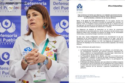 Defensoría del Pueblo pide investigar a militares por civil gravemente herido durante desalojo en Palermo, Huila
