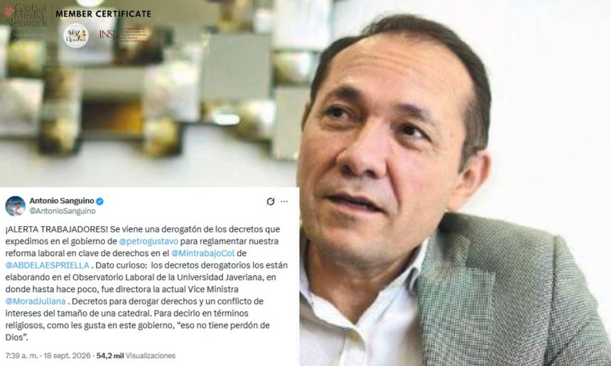 Exministro Sanguino alerta por posibles cambios a la reglamentación de la reforma laboral de Petro