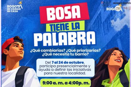 Del 7 al 24 de octubre, los habitantes de Bosa podrán participar en la priorización de iniciativas en tres puntos de atención de la localidad.