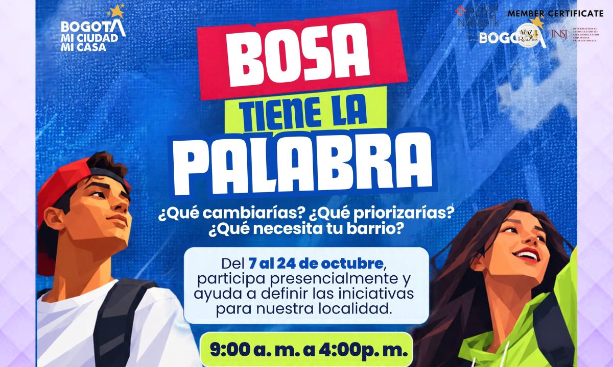 Del 7 al 24 de octubre, los habitantes de Bosa podrán participar en la priorización de iniciativas en tres puntos de atención de la localidad.